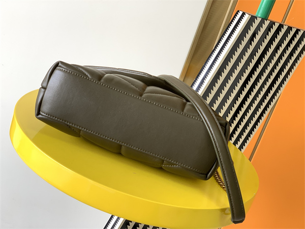 Y.S.L TOY PUFFER In Nappa Lambskin Gold Tone Metal Light Musk