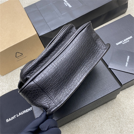 Y.S.L NIKI BABY In Grained Lambskin Black Color