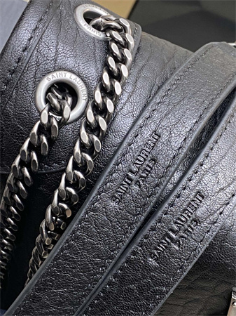 Y.S.L NIKI BABY In Grained Lambskin Black Color