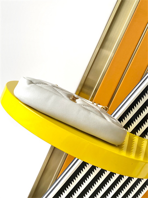 Y.S.L Sade HOBO BAG In Quilted Lambskin White