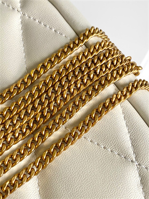 Y.S.L Sade HOBO BAG In Quilted Lambskin White