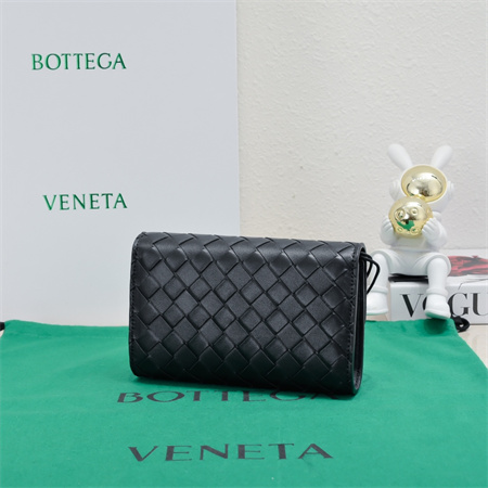 BV Andiamo Large Flap Wallet Lambskin Black