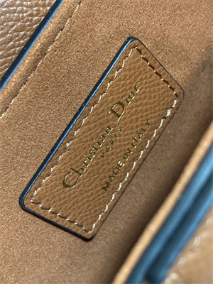 CD Mini Saddle Bag Grained Calfskin Caramel Color