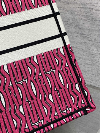 CD Miss Dior Large Book Tote Allover Emb Fuchsia