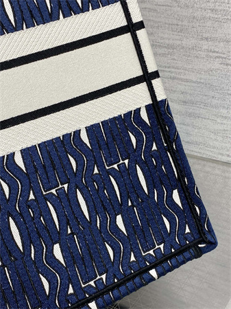 CD Miss Dior Large Book Tote Allover Emb Navy Blue