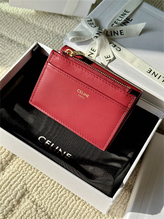 Celine COMPACT WALLET WITH COIN TRIOMPHE in Shiny calfskin