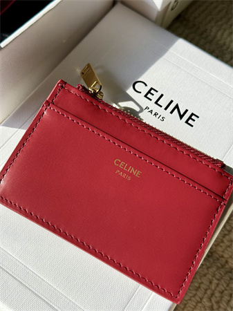 Celine COMPACT WALLET WITH COIN TRIOMPHE in Shiny calfskin