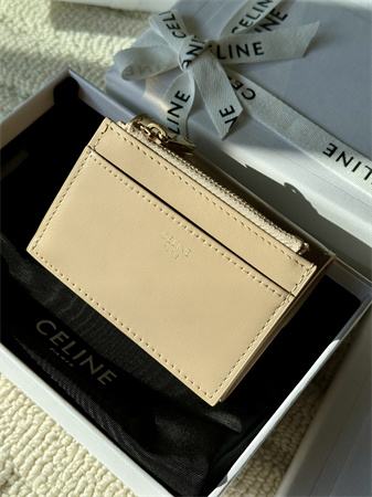 Celine COMPACT WALLET WITH COIN TRIOMPHE in Shiny calfskin
