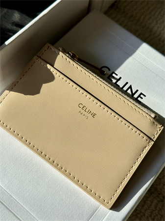 Celine COMPACT WALLET WITH COIN TRIOMPHE in Shiny calfskin