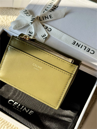Celine COMPACT WALLET WITH COIN TRIOMPHE in Shiny calfskin