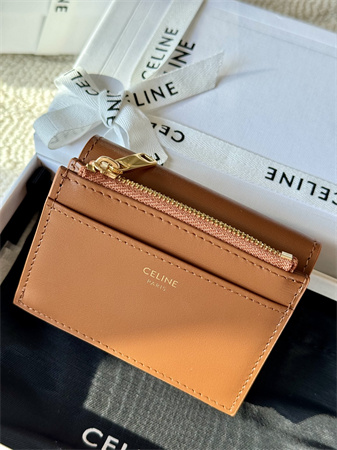 Celine COMPACT WALLET WITH COIN TRIOMPHE in Shiny calfskin