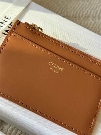 Celine COMPACT WALLET WITH COIN TRIOMPHE in Shiny calfskin