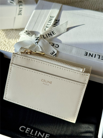 Celine COMPACT WALLET WITH COIN TRIOMPHE in Shiny calfskin