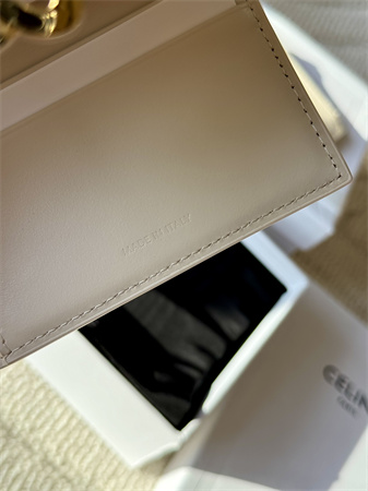 Celine COMPACT WALLET WITH COIN TRIOMPHE in Shiny calfskin