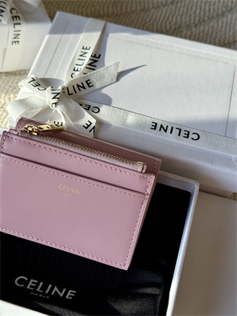 Celine COMPACT WALLET WITH COIN TRIOMPHE in Shiny calfskin
