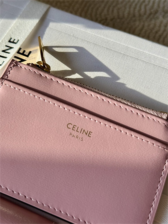 Celine COMPACT WALLET WITH COIN TRIOMPHE in Shiny calfskin