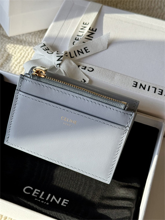 Celine COMPACT WALLET WITH COIN TRIOMPHE in Shiny calfskin