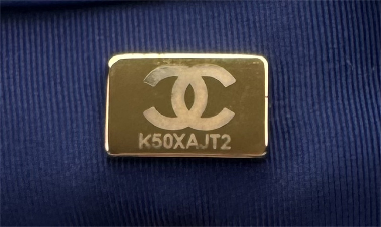 Chanel 19 Bag Tweed Gold Tone Blue AS1160