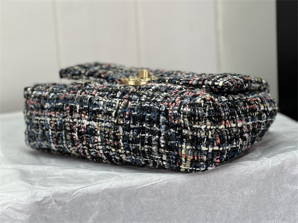 Chanel 19 Bag Tweed Gold Tone Multicolor AS1160