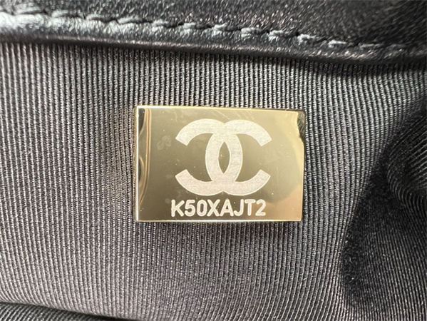 Large Chanel 19 Bag Tweed Gold Tone Black/White AS1161