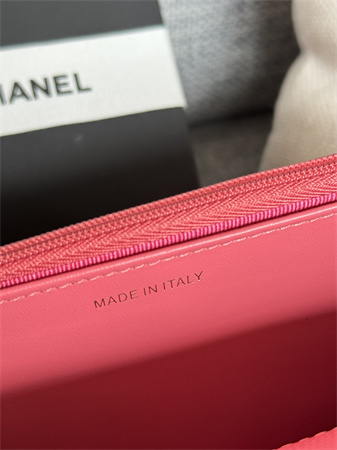 Chanel Wallet On Chain Grained Calfskin Gold Tone Metal Pink AP0250