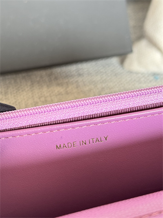 Chanel Wallet On Chain Grained Calfskin Gold Tone Metal Purple AP0250