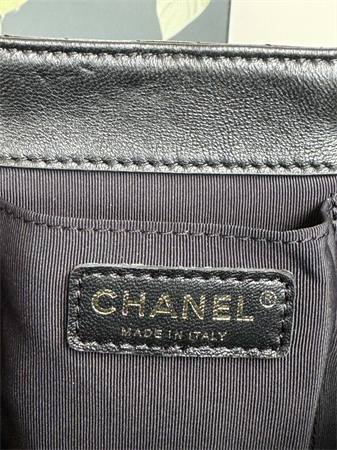 Chanel Duma Backpack Lambskin Gold Tone Metal Black AS3618