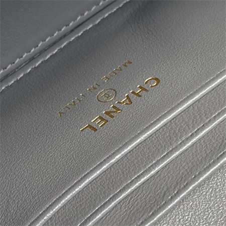 Chanel Vanity With Chain Patent Calfskin Gold-Tone Metal Grey AP2199