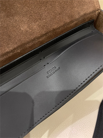 Fendi Soft Trunk Baguette Brown FF  Eclissi jacquard fabric bag