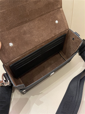 Fendi Soft Trunk Baguette Brown FF  Eclissi jacquard fabric bag