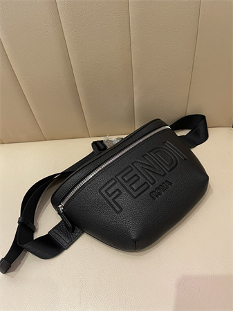 Fen.di Fendi Roma Belt Bag Black Leather