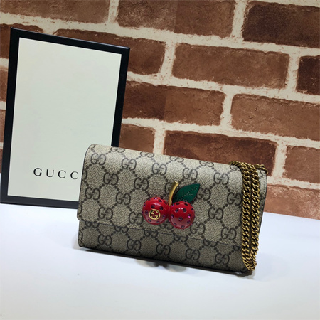 Gu.cci  GG Supreme Mini Bag With Cherries 481291
