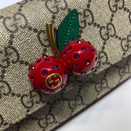 Gu.cci  GG Supreme Mini Bag With Cherries 481291
