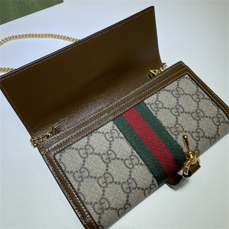 Gu.cci Jackie 1961 Chain Wallet GG Supreme Canvas 652681