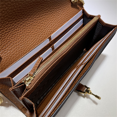 Gu.cci Jackie 1961 Chain Wallet Blue Denim 652681