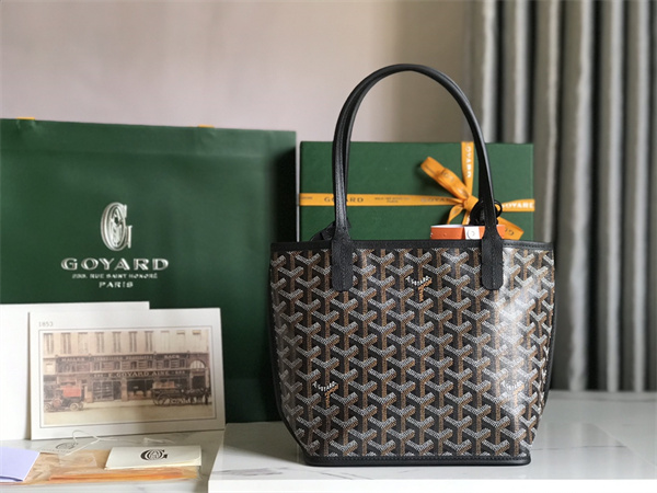 Goyard Anjou Mini Bag Chevroches Calfskin & Goyardine Canvas