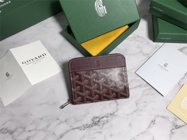 Goyard Matignon PM Wallet Goyardine Canvas & Vauzelles Calfskin