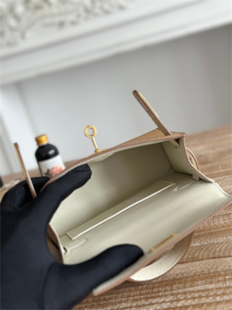 Hermes Kelly Mini II Bag Epsom Leather Biscuit/Craie HS