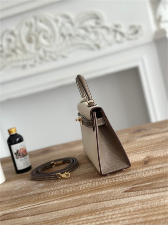 Hermes Kelly Mini II Bag Epsom Leather Craie/Etoupe HS
