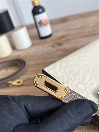 Hermes Kelly Mini II Bag Epsom Leather Craie/Etoupe HS
