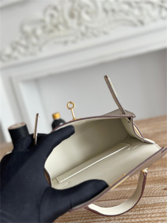 Hermes Kelly Mini II Bag Epsom Leather Etoupe/Craie HS