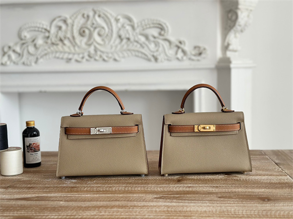 Hermes Kelly Mini II Bag Epsom Leather Trench/Gold HS