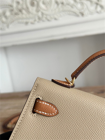 Hermes Kelly Mini II Bag Epsom Leather Trench/Gold HS