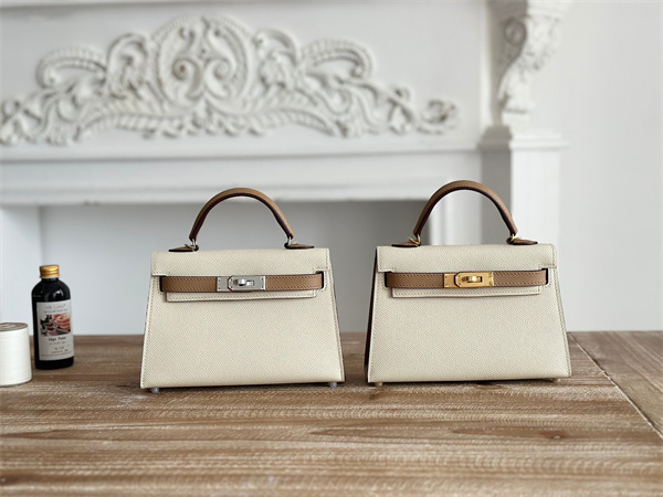 Hermes Kelly Mini II Bag Epsom Leather Craie/Chai HS