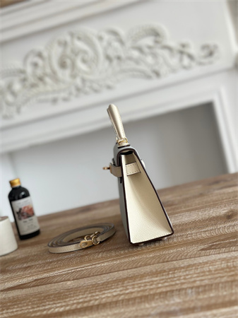 Hermes Kelly Mini II Bag Epsom Leather Blue Pale/Craie HS