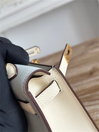 Hermes Kelly Mini II Bag Epsom Leather Blue Pale/Craie HS