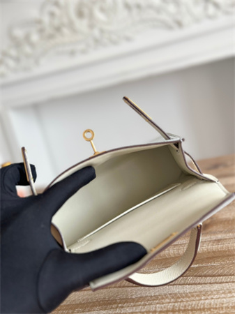 Hermes Kelly Mini II Bag Epsom Leather Blue Pale/Craie HS