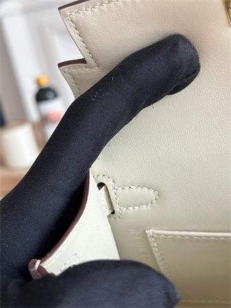 Hermes Kelly Mini II Bag Epsom Leather Mauve Pale/Craie HS