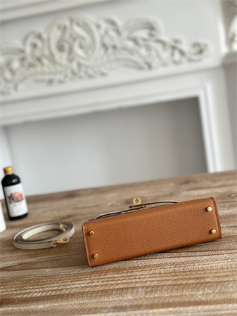 Hermes Kelly Mini II Bag Epsom Leather Gold/Mauve Pale/Craie HS