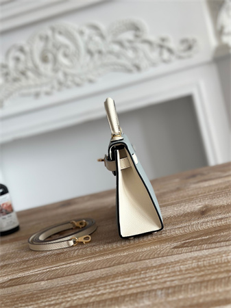 Hermes Kelly Mini II Bag Epsom Leather Gris Glacier/Craie HS